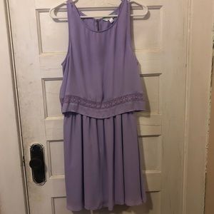 Flowy Lavender Dress w/ Lace Details